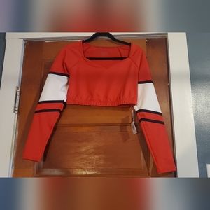 Champion athletic long sleeve crop top